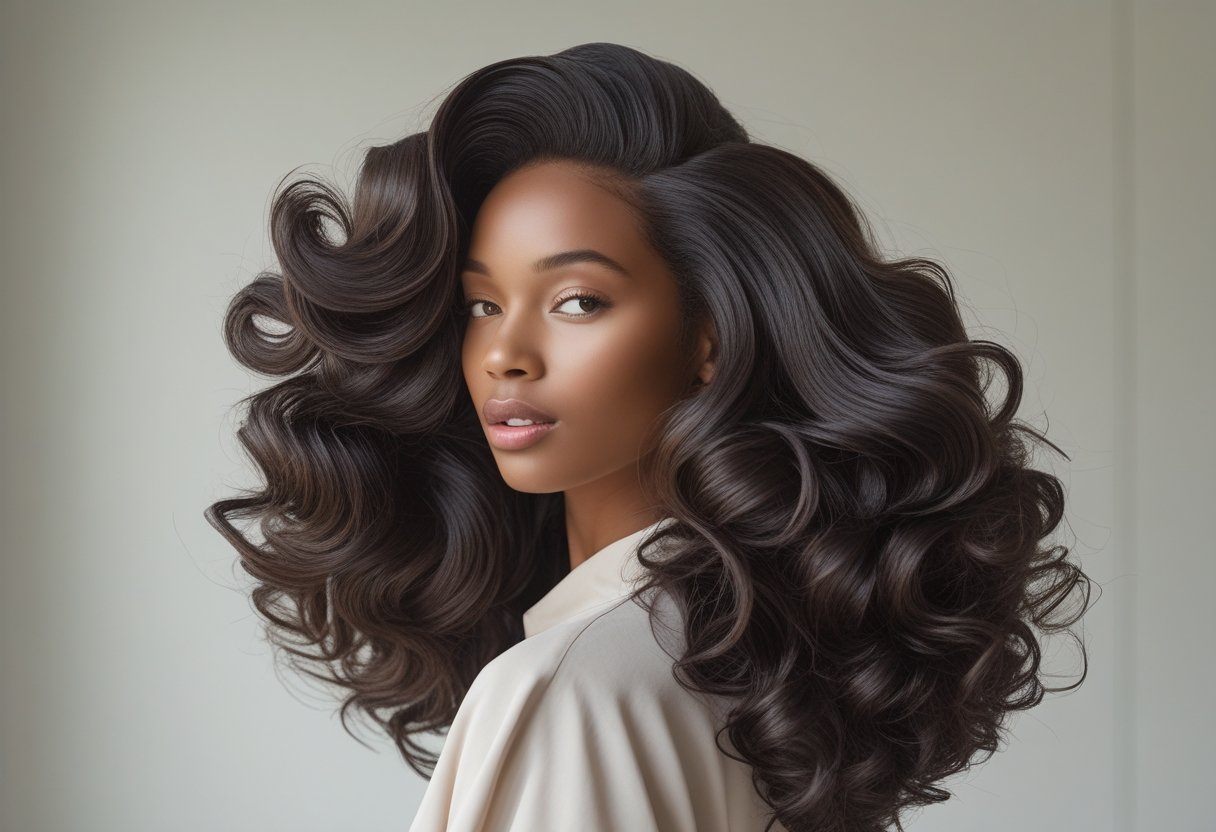 髪が多いヘアスタイル:ボリューム活かす最新カット術と扱いやすいアレンジ法 1 髪が多くてふんわりした髪型の人物の肖像写真