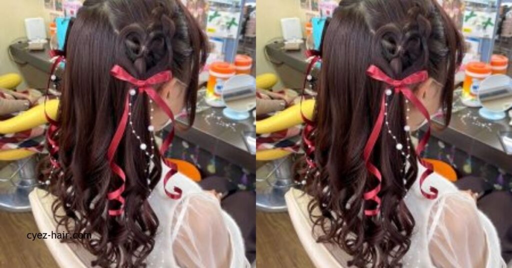 ハート型のヘアアレンジ