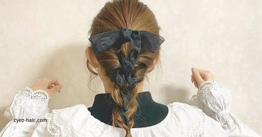 ロープ編み×大きめリボンアレンジ