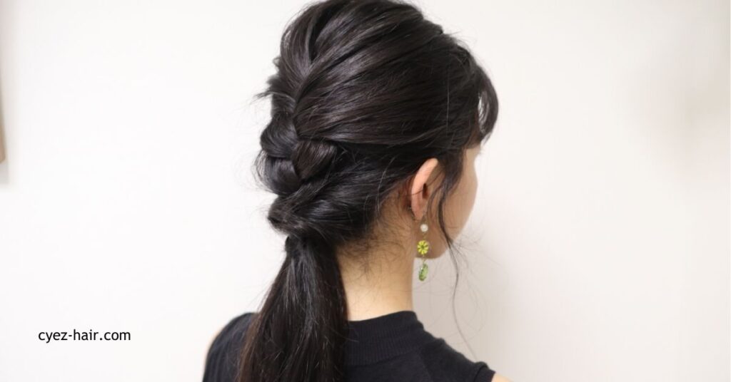 三つ編みヘアスタイル完全ガイド|種類、作り方、アレンジ法を徹底解説 13 三つ編みポニーテール