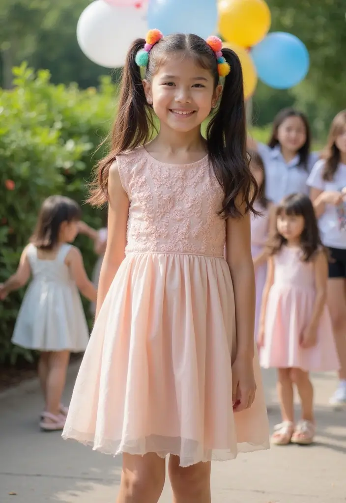 卒業式におすすめ！小学生袴ヘアスタイル25選 - 3. キュートなツインテール