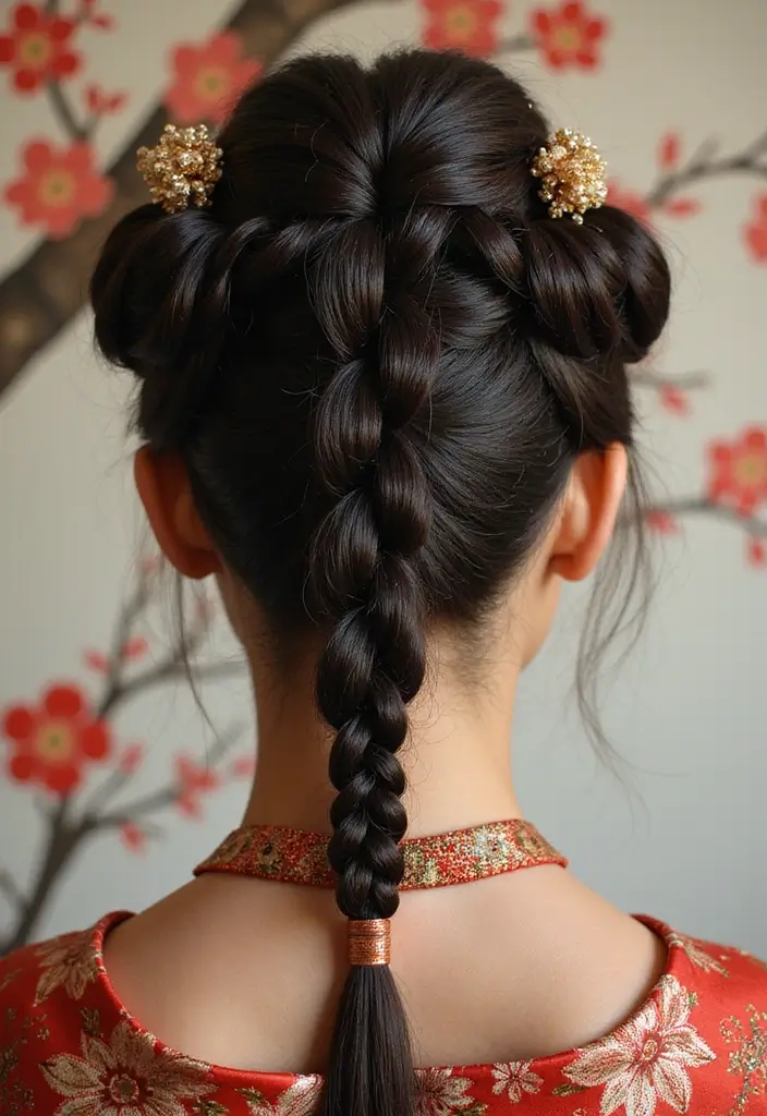 和服ヘアスタイル｜上品で華やかな髪型25選 - 10. 和風ツイストスタイル