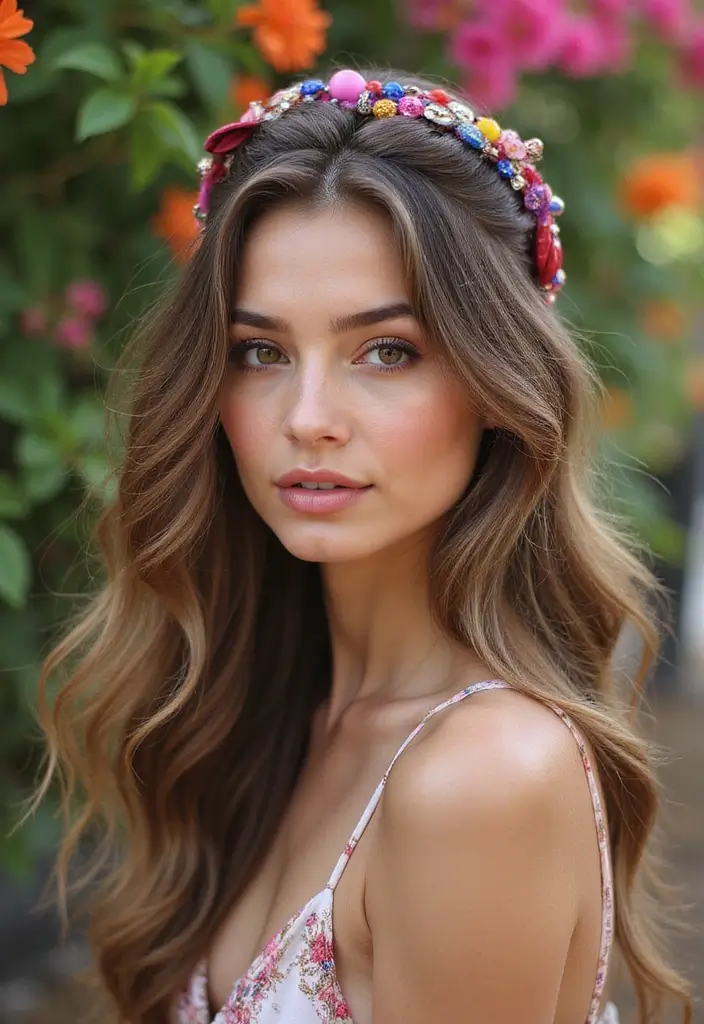 薄毛女性ヘアスタイル｜ボリュームアップが叶う30選 - 10. アクセサリーで個性をプラス