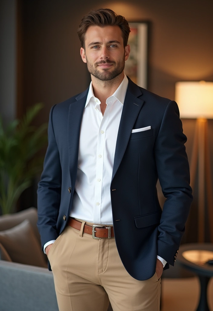 メンズヘアスタイル面長｜バランスよく見える30選 - 11. ビジネスカジュアルスタイル