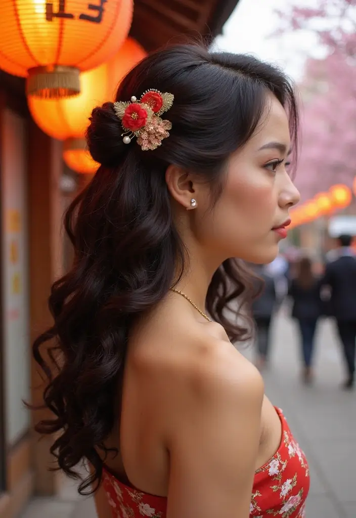 祭ヘアスタイル|華やかで映える髪型30選 12 祭ヘアスタイル|華やかで映える髪型30選 - 12. 昭和風のヘアスタイル