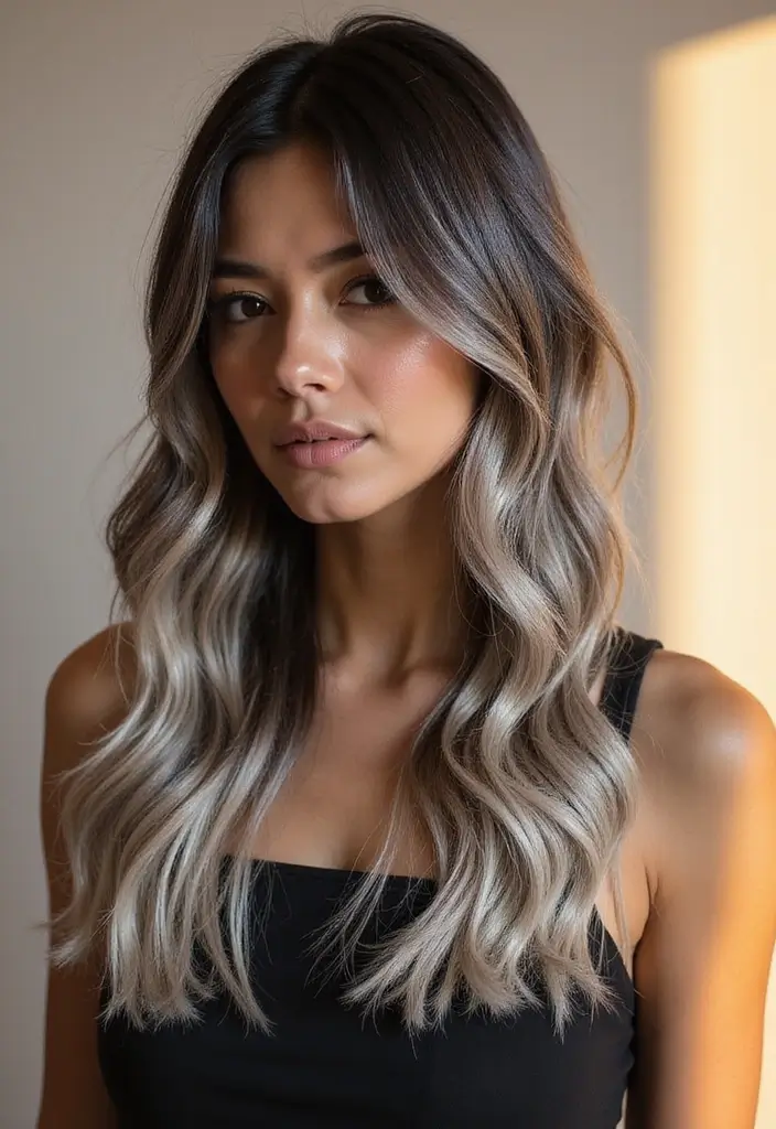 ヘアスタイルインナーカラー30選|さりげなく映えるおしゃれカラー集 13 ヘアスタイルインナーカラー30選|さりげなく映えるおしゃれカラー集 - 13. シルバーブロンドで輝きを