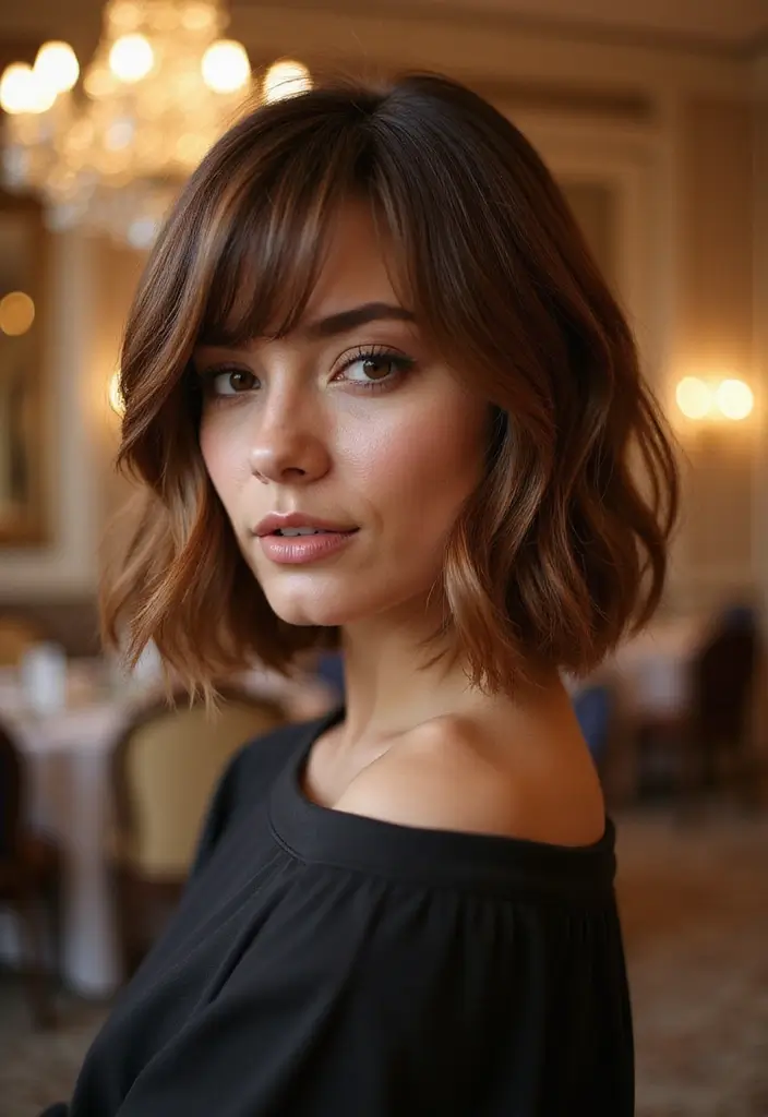 ボブヘアスタイル｜小顔見えする人気の25選 - 13. サイドスイープボブ