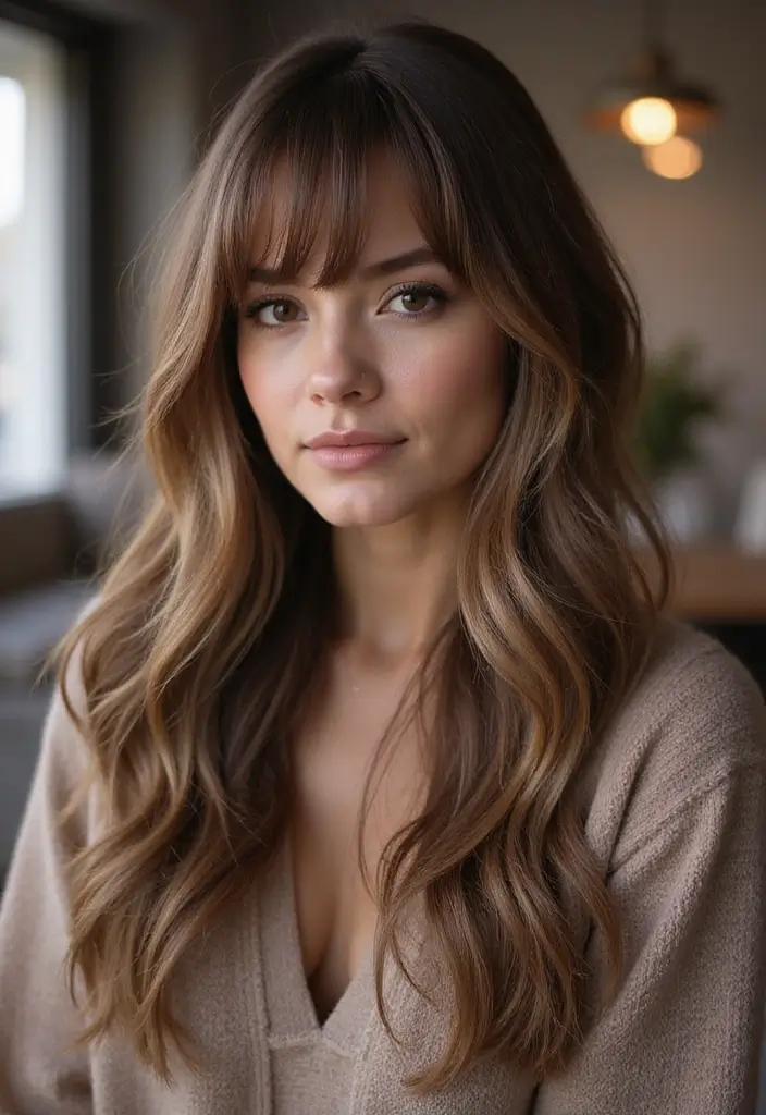 垢抜けヘアスタイルロング|印象激変の25選 14 垢抜けヘアスタイルロング|印象激変の25選 - 14. フロントバング