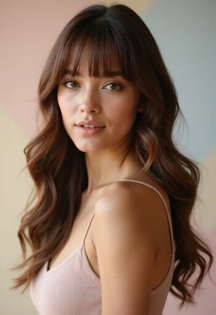 モデルヘアスタイル30+選｜ファッション誌風のおしゃれアレンジ集 - 15. フェイスフレーミングバング