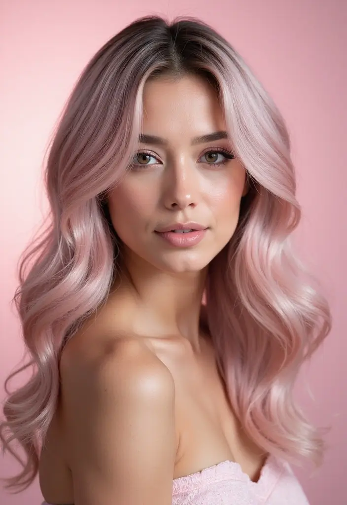 ヘアスタイルインナーカラー30選|さりげなく映えるおしゃれカラー集 15 ヘアスタイルインナーカラー30選|さりげなく映えるおしゃれカラー集 - 15. フロスティーピンクでエレガントに