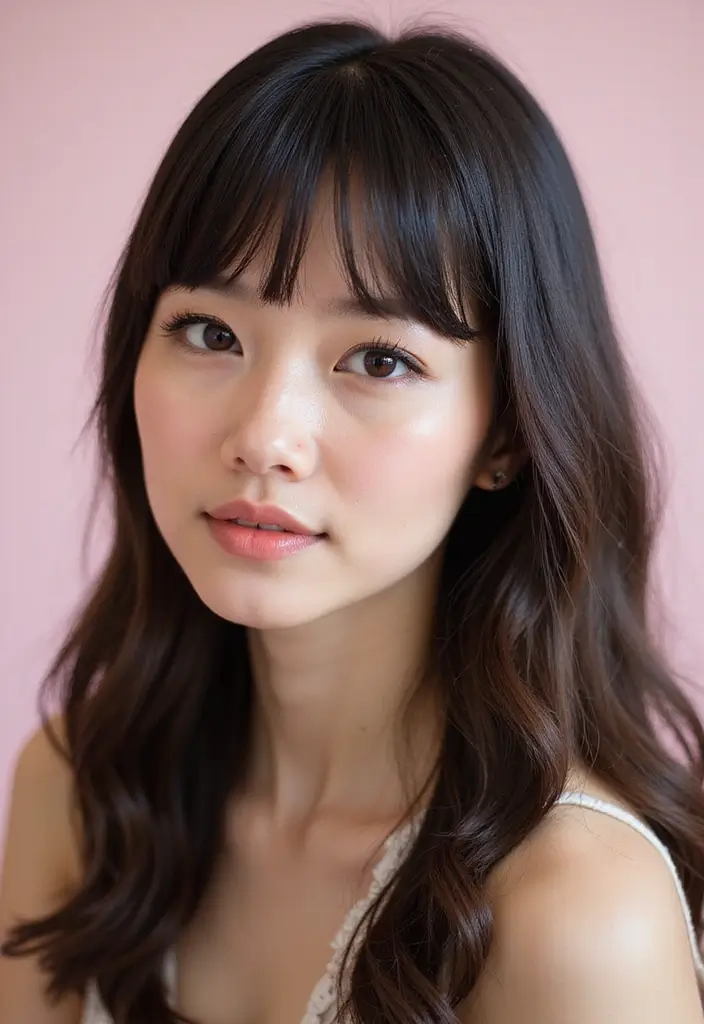 モデルヘアスタイル30+選｜ファッション誌風のおしゃれアレンジ集 - 16. シンプルなストレートバング