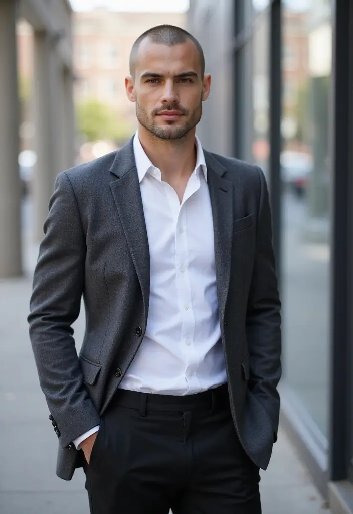 メンズ最新ヘアスタイル｜2025年注目の髪型25選 - 16. バズカット