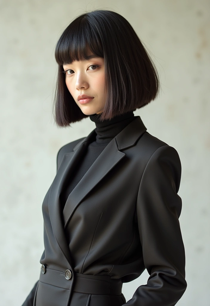 シニア薄毛ヘアスタイル25選｜自然にカバーできる大人の髪型 - 16. モダンなボブ
