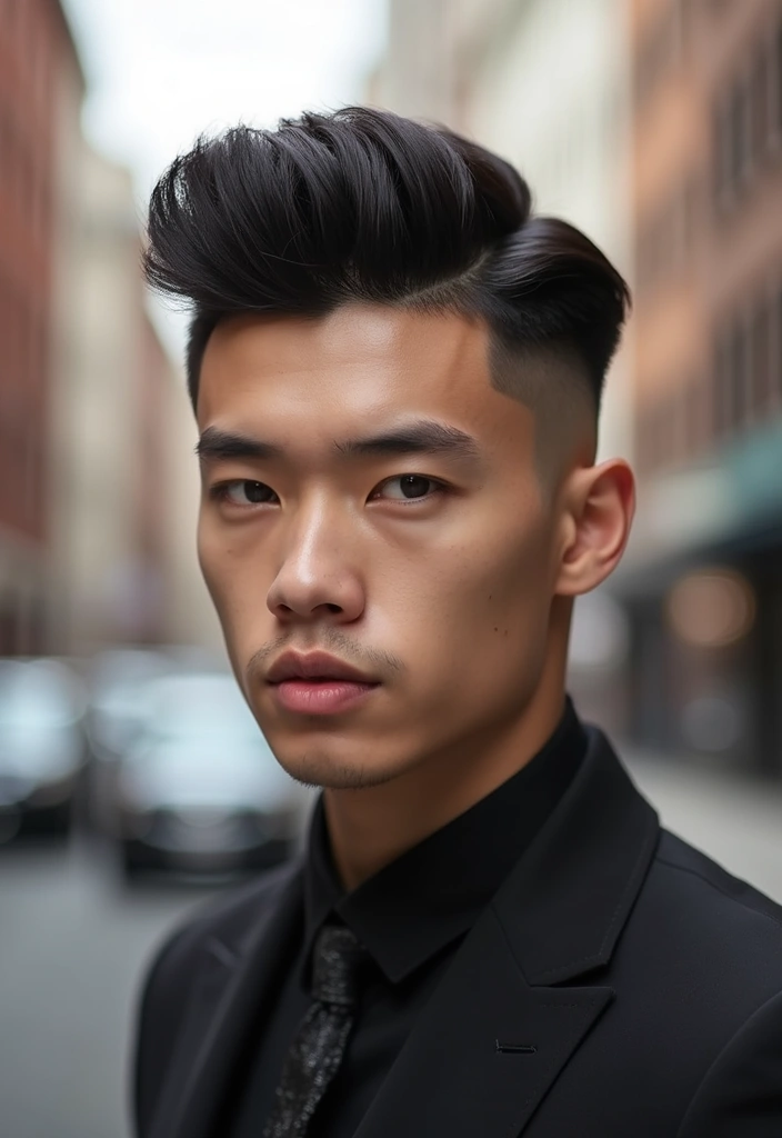 ポマードヘアスタイル30選｜クラシックからモダンまでの人気集 - 16. フェードポマードスタイル