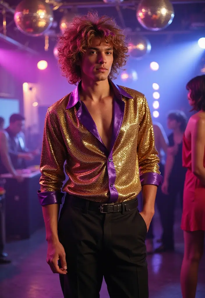 メンズヘアスタイル面長｜バランスよく見える30選 - 16. ディスコスタイル