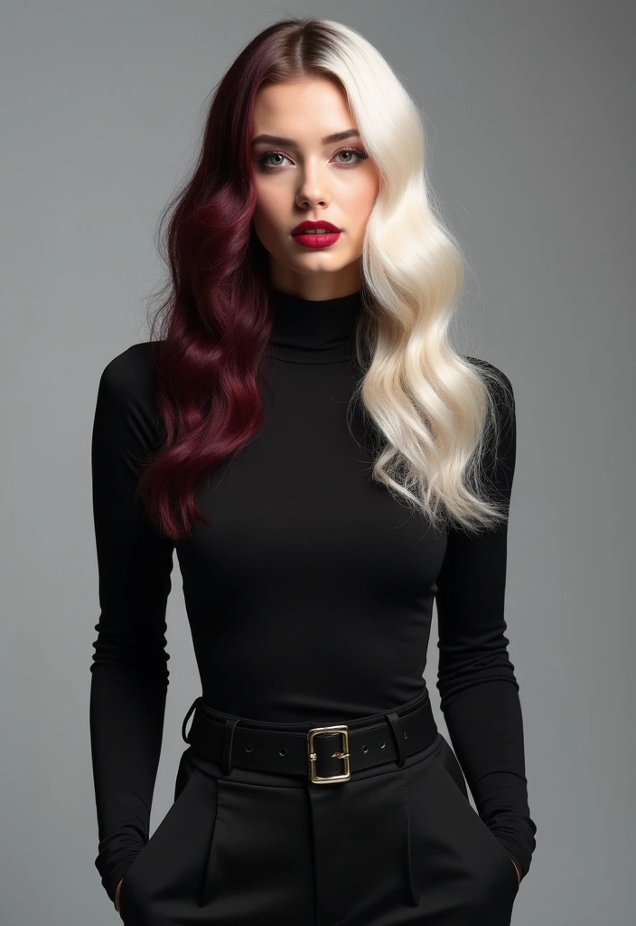 モデルヘアスタイル30+選｜ファッション誌風のおしゃれアレンジ集 - 17. モダンなツートンカラー