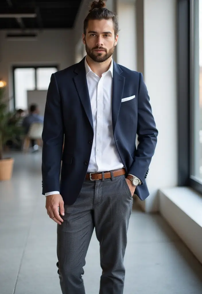 メンズ最新ヘアスタイル｜2025年注目の髪型25選 - 17. トップノット