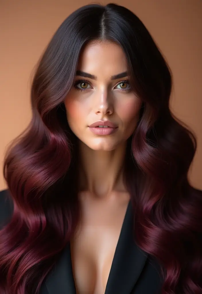 ヘアスタイルインナーカラー30選|さりげなく映えるおしゃれカラー集 18 ヘアスタイルインナーカラー30選|さりげなく映えるおしゃれカラー集 - 18. バーガンディで深みを与える