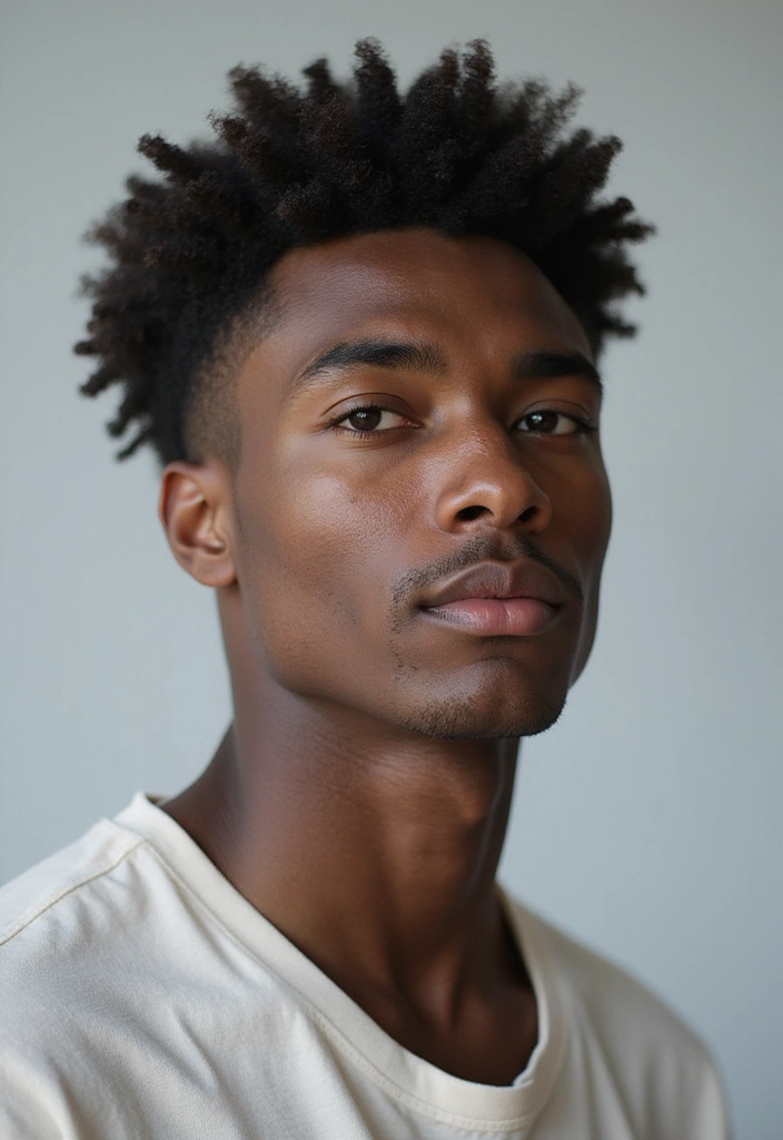 メンズヘアスタイル面長｜バランスよく見える30選 - 18. アフロショート