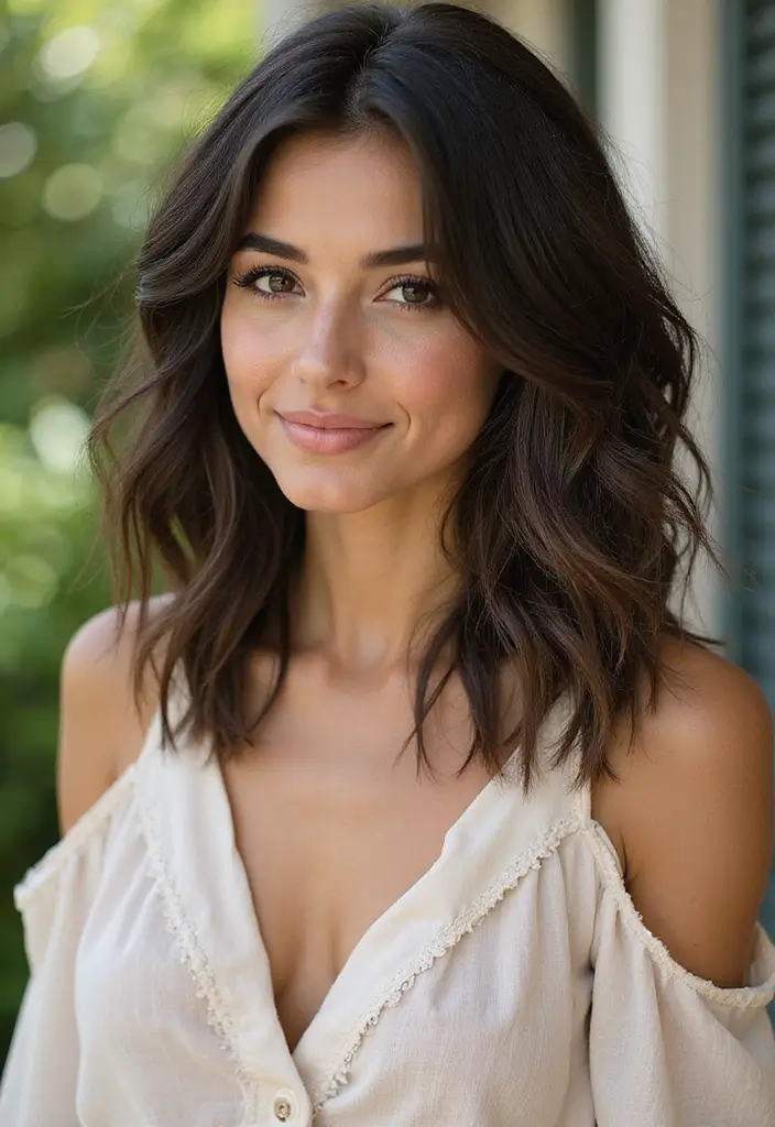 ヘアスタイルインナーカラー30選|さりげなく映えるおしゃれカラー集 19 ヘアスタイルインナーカラー30選|さりげなく映えるおしゃれカラー集 - 19. ウェーブアッシュでニュアンスを楽しむ