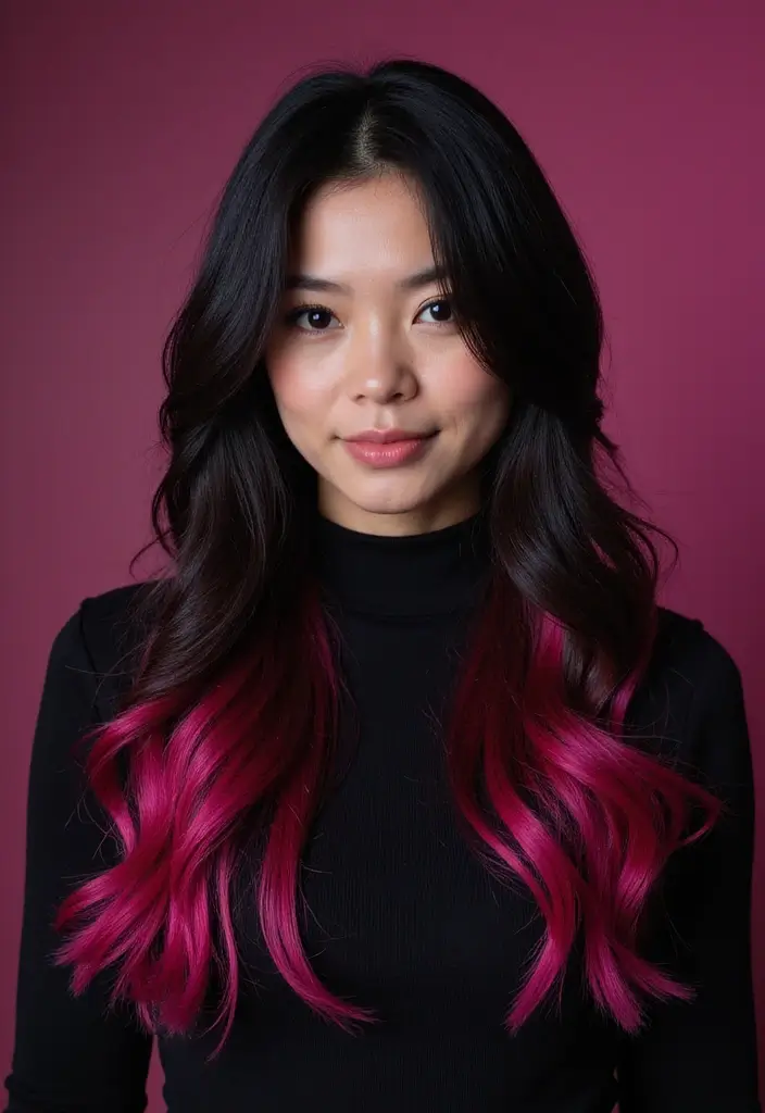 ヘアスタイルインナーカラー30選|さりげなく映えるおしゃれカラー集 20 ヘアスタイルインナーカラー30選|さりげなく映えるおしゃれカラー集 - 20. ピンクレッドで大胆に