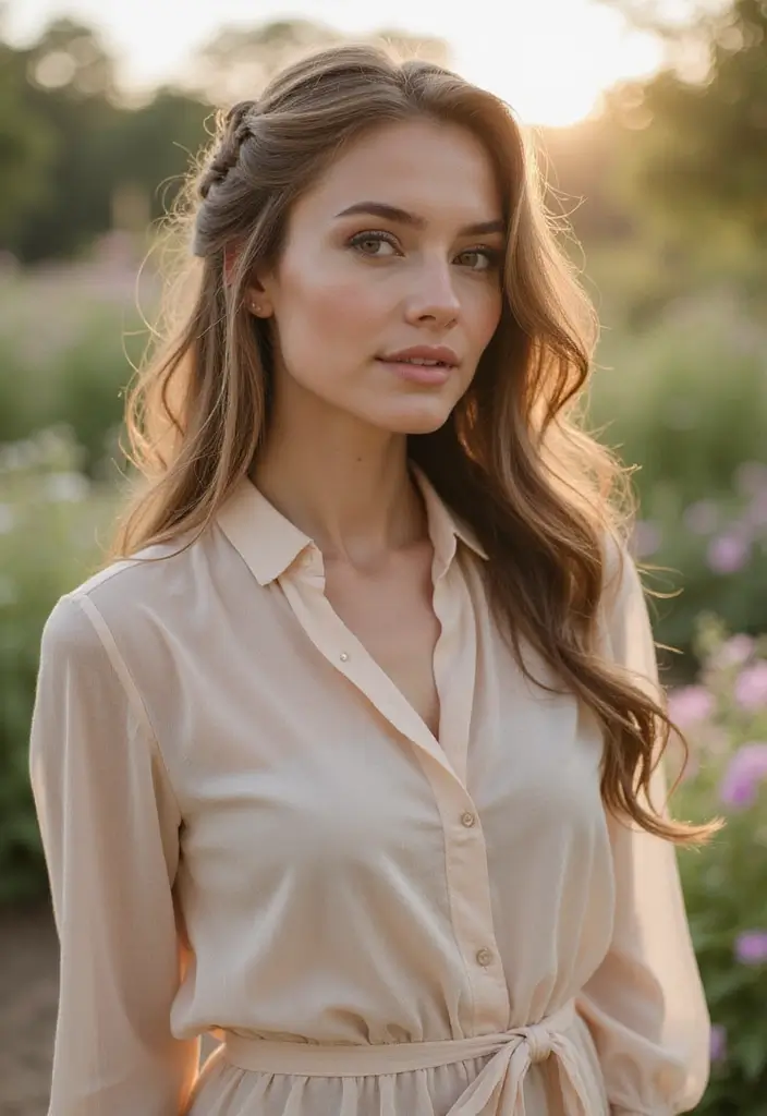 和服ヘアスタイル｜上品で華やかな髪型25選 - 20. シンプルなハーフアップツイストスタイル