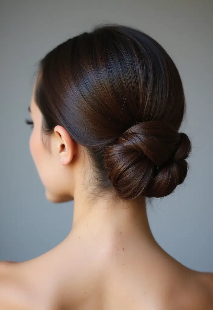 ヘアスタイルセンターパート30選｜小顔効果もある大人の髪型集 - 21. シンプルまとめ髪