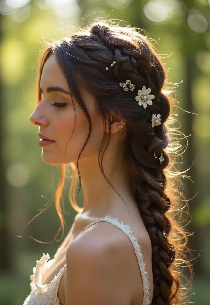 和服ヘアスタイル｜上品で華やかな髪型25選 - 21. トリプル編み込みスタイル