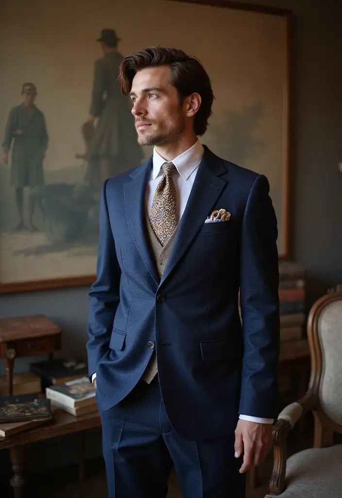 メンズヘアスタイル面長｜バランスよく見える30選 - 21. ノスタルジックスタイル