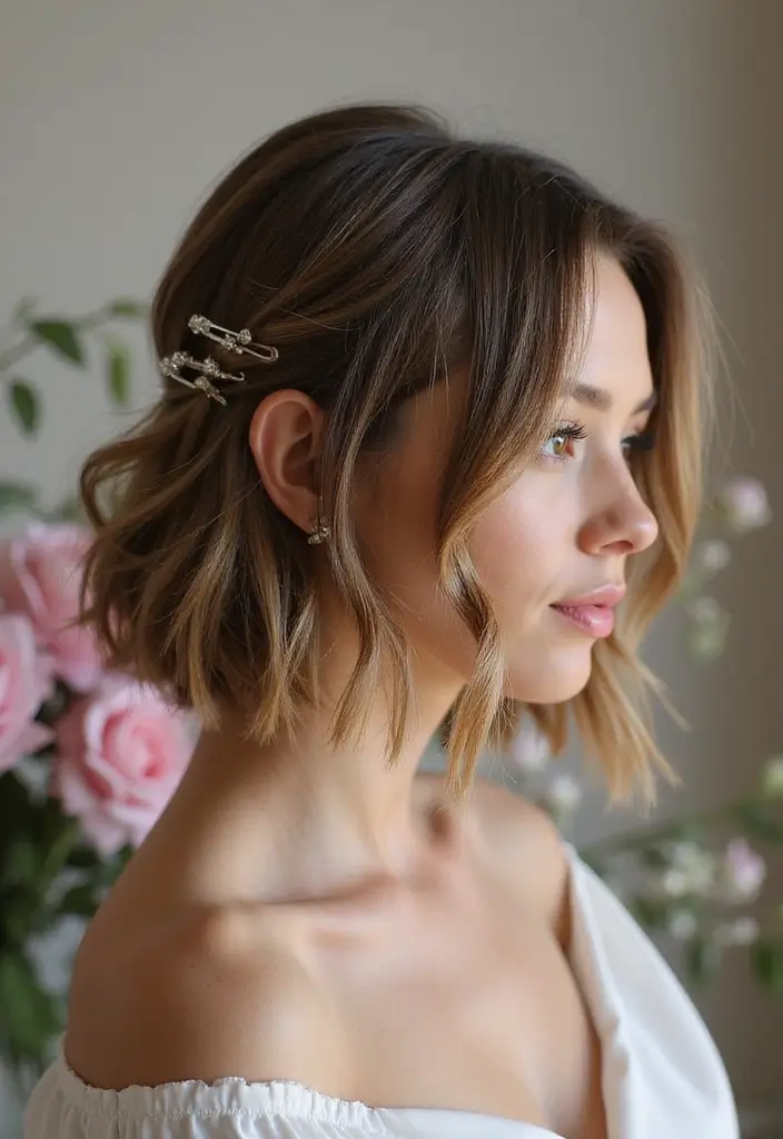 ボブヘアスタイル｜小顔見えする人気の25選 - 23. ハーフアップボブ