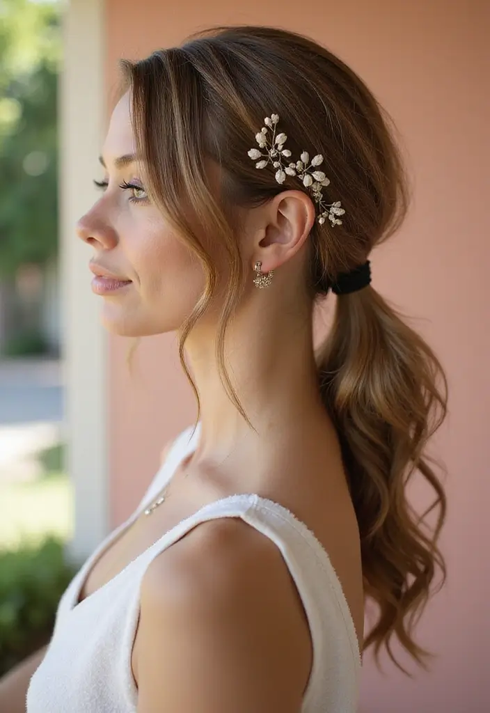 和服ヘアスタイル｜上品で華やかな髪型25選 - 23. シンプルでラフなポニーテールスタイル