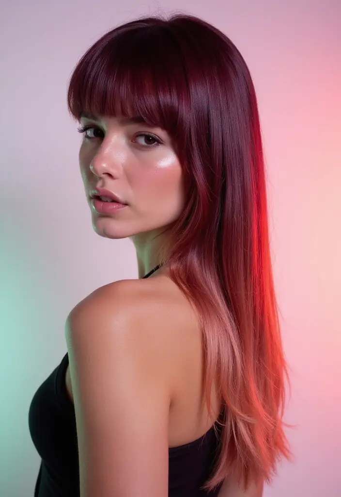 縮毛ヘアスタイル25選｜大人可愛いストレートアレンジ集 - 23. ストレート×グラデーション