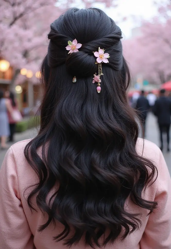 祭ヘアスタイル|華やかで映える髪型30選 24 祭ヘアスタイル|華やかで映える髪型30選 - 24. 和テイストのロングレイヤー