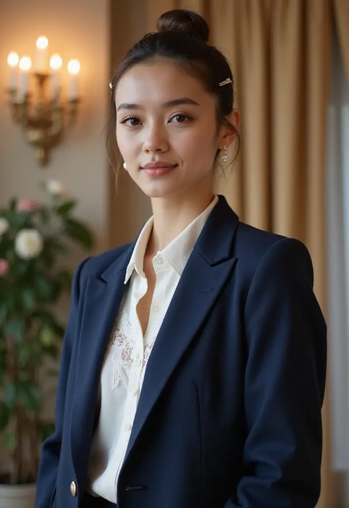 小学生女子ヘアスタイル｜学校もOKなおしゃれ髪型30選 - 24. シックなシニヨン