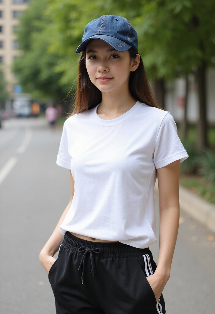 縮毛ヘアスタイル25選｜大人可愛いストレートアレンジ集 - 24. ストレート×キャップ