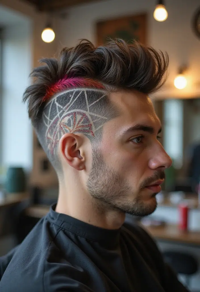 バリカンヘアスタイル25選｜セルフカットでもできる男前スタイル - 25. アートカット