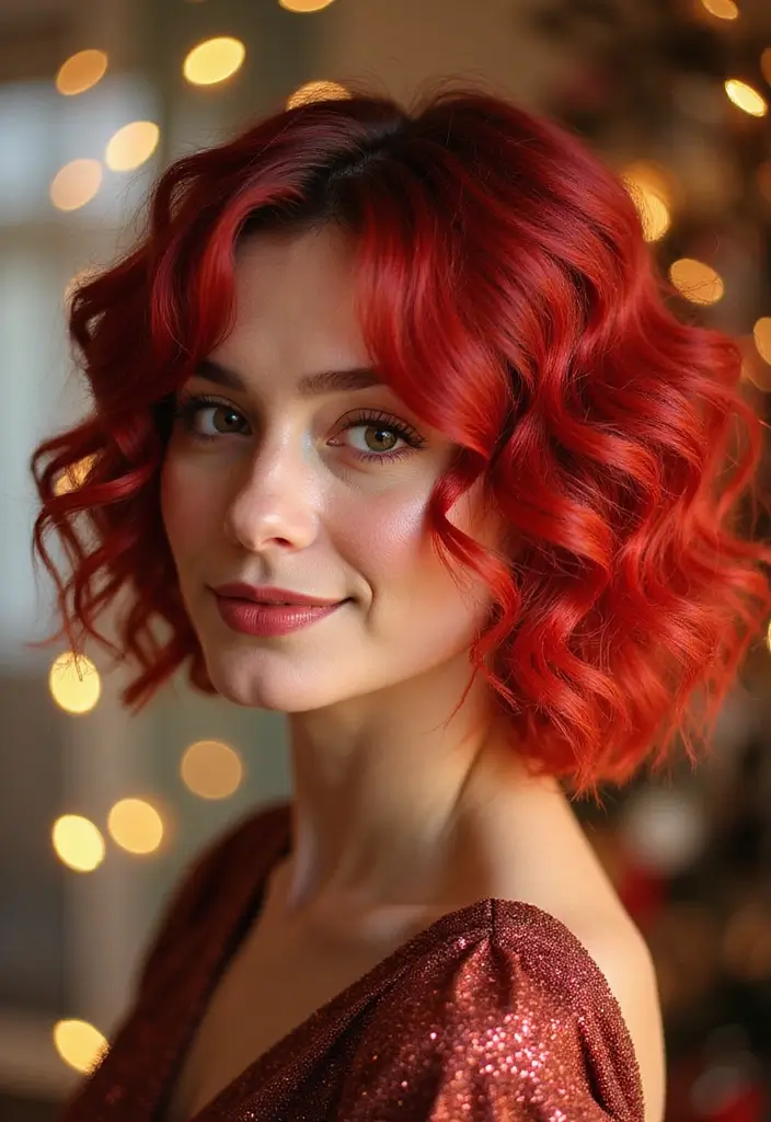 ボブヘアスタイル｜小顔見えする人気の25選 - 25. フェスティブボブ