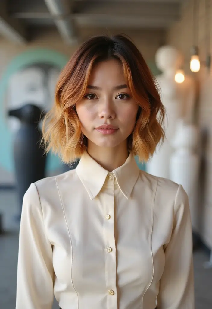 ヘアスタイル短め｜すっきり決まるトレンド25選 - 25. ショートボブ×グラデーション