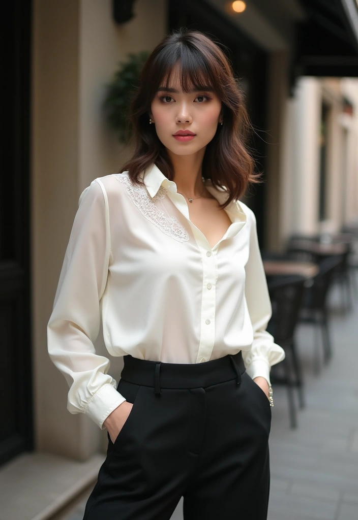 ヘアスタイル前髪あり30選｜若見えする人気デザイン集 - 27. シンプルなフレンチバング