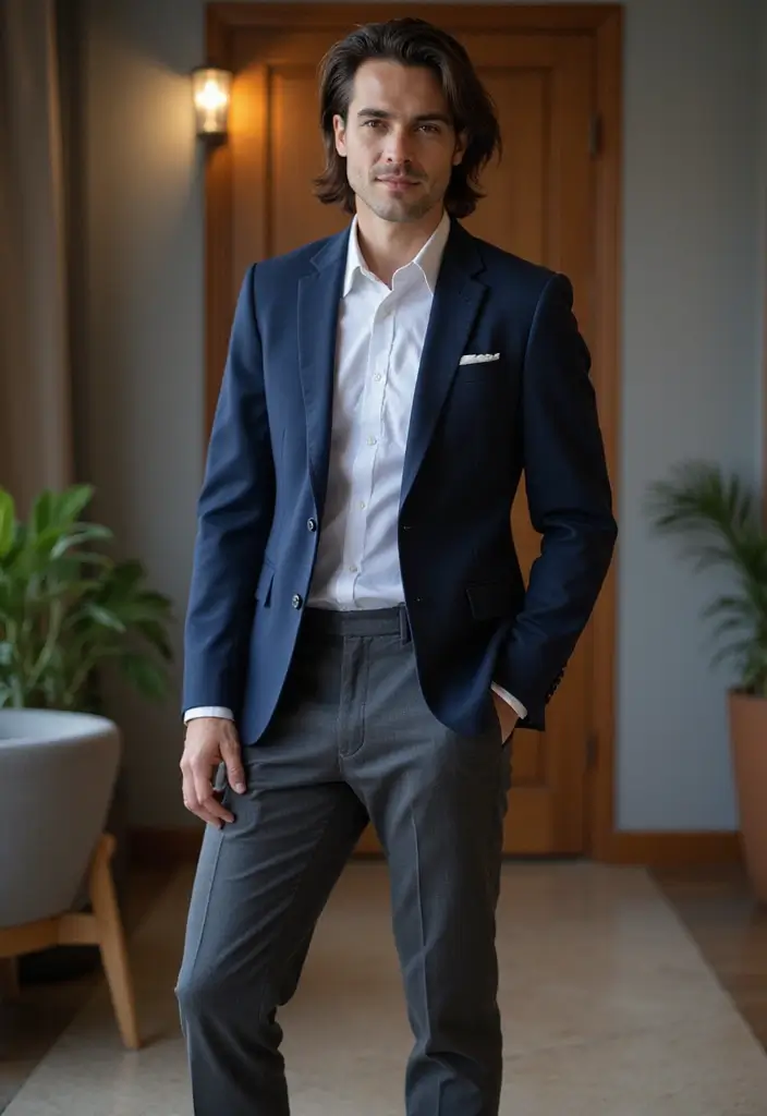 メンズヘアスタイル面長｜バランスよく見える30選 - 27. ストレートミディアム