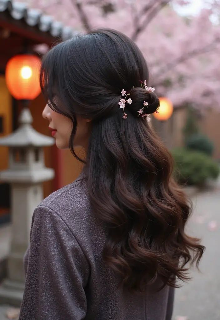 祭ヘアスタイル|華やかで映える髪型30選 28 祭ヘアスタイル|華やかで映える髪型30選 - 28. フェミニンなミディアムスタイル