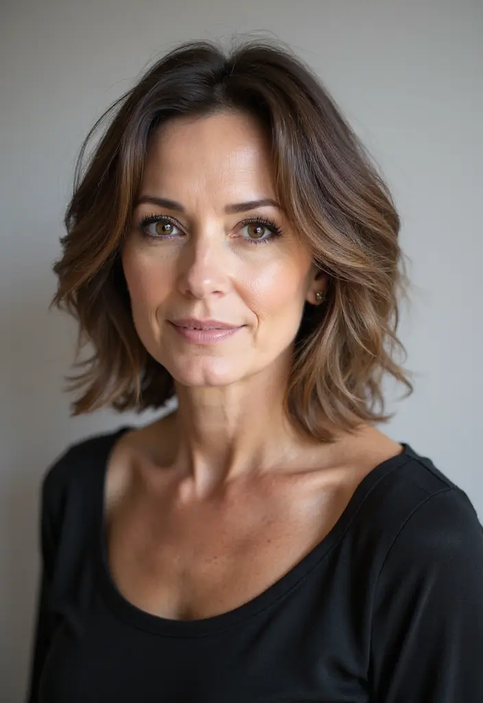 ヘアスタイル50代ショート｜似合う若見え髪型30選 - 2. アシンメトリックボブ