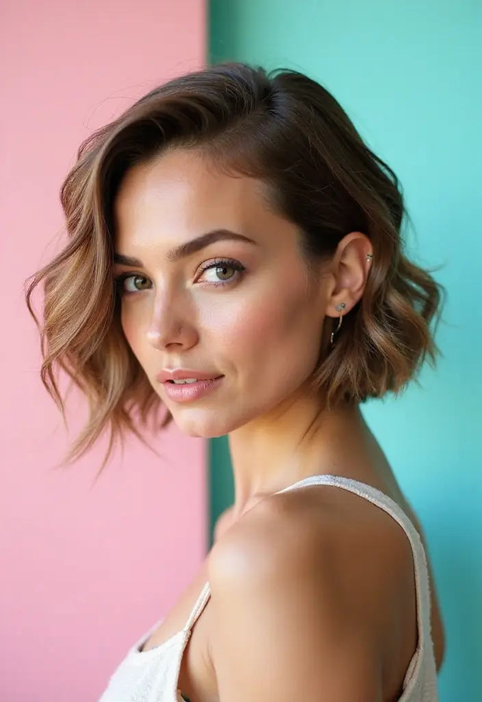 ボブヘアスタイル｜小顔見えする人気の25選 - 2. アングルドボブ