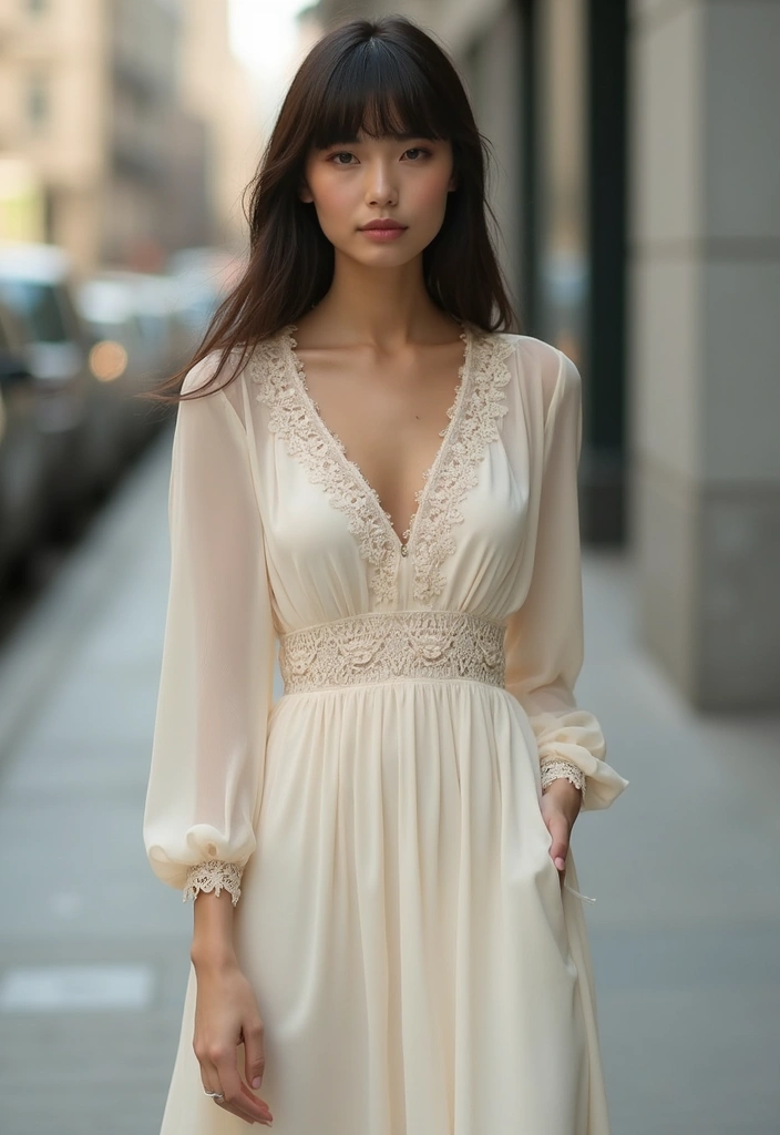 ヘアスタイル前髪あり30選｜若見えする人気デザイン集 - 2. 優雅なロングバング