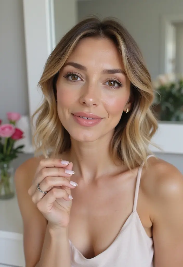 40代ヘアスタイルロング30+選｜大人女性の艶感ある髪型まとめ - 34. 髪型とメイクのバランス