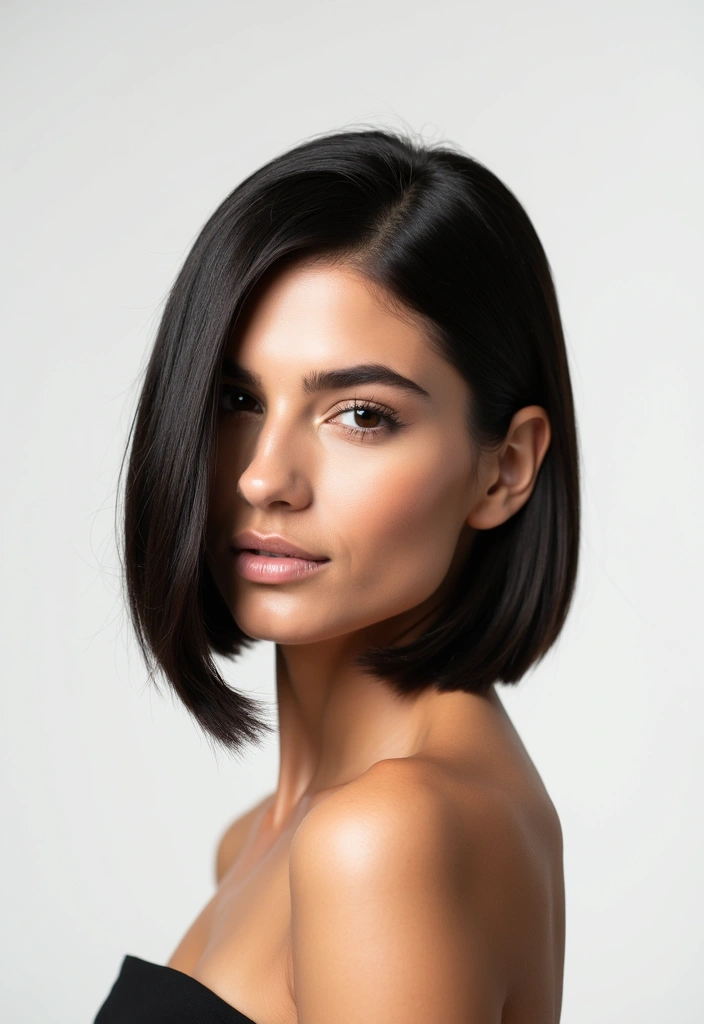 ボブヘアスタイル｜小顔見えする人気の25選 - 4. ワンレングスボブ