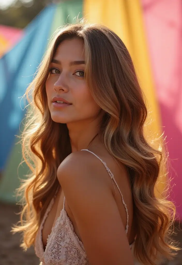 祭ヘアスタイル|華やかで映える髪型30選 5 祭ヘアスタイル|華やかで映える髪型30選 - 5. 自然なウェーブスタイル