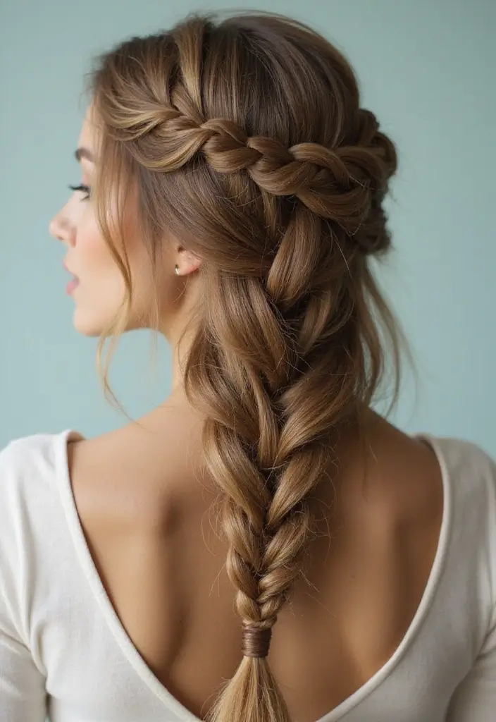 ヘアスタイルセンターパート30選｜小顔効果もある大人の髪型集 - 6. 編み込みスタイル