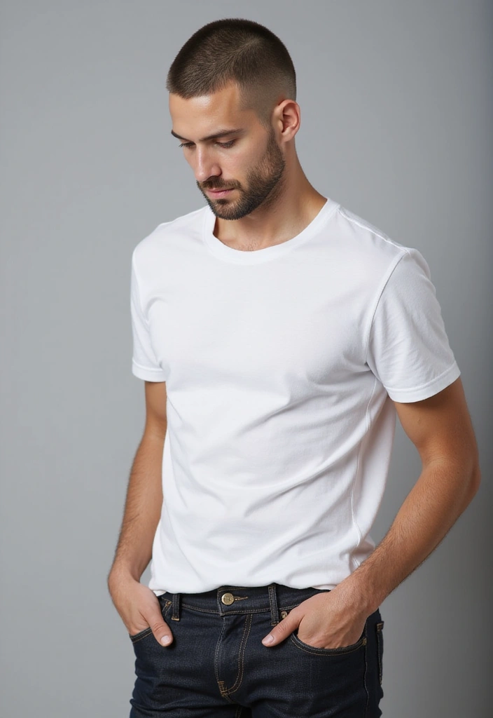 メンズヘアスタイル面長｜バランスよく見える30選 - 6. バズカット