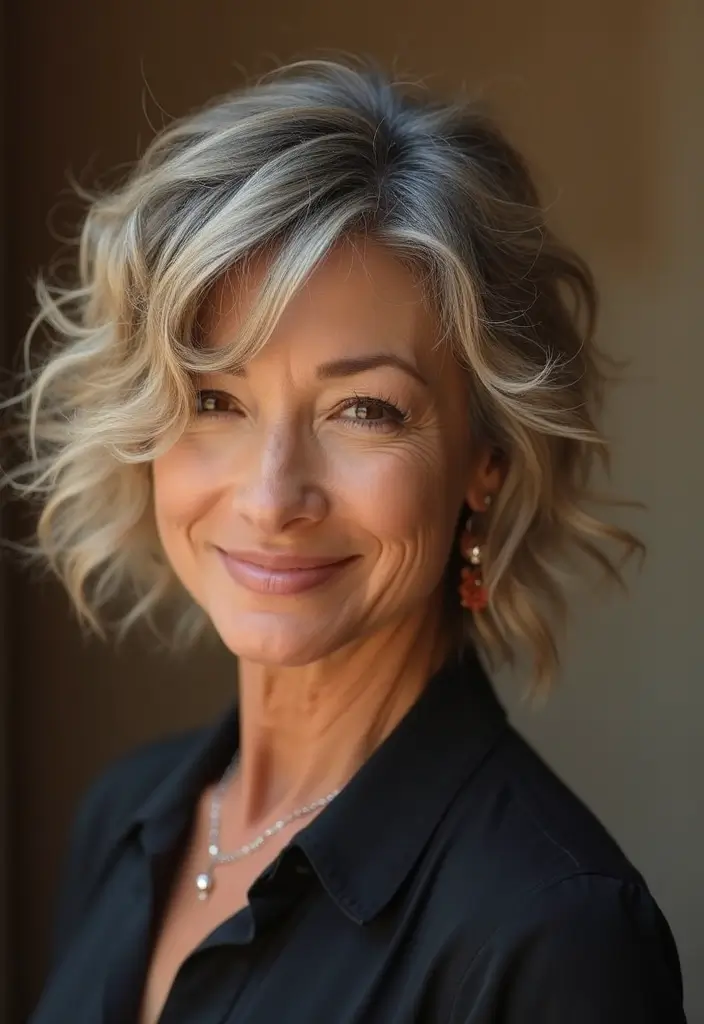 ヘアスタイル50代ショート｜似合う若見え髪型30選 - 8. シャギーカット